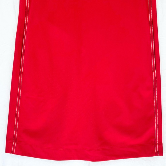 Tory Burch TECH PIQUÉ PICK STITCH GOLF DRESS Sz S Red Polo - Picture 7 of 12